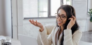 Woman in Call Center