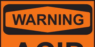 Warning Acid Industrial Sign