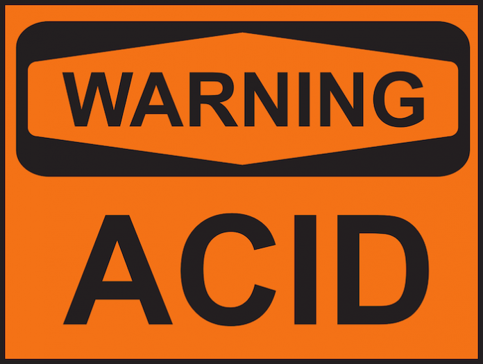 Warning Acid Industrial Sign