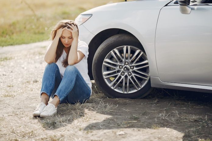 Woman in Car Accident