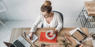 Woman Working on Online Store