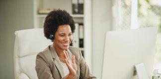 Businesswoman Working at Home