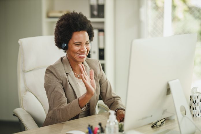 Businesswoman Working at Home