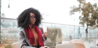 Woman Working on Laptop