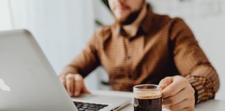 Man Working on Laptop