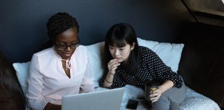 Two Women Working Together