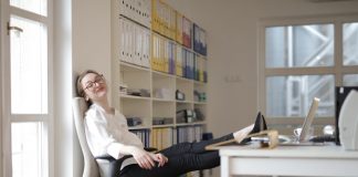 Calm Woman in Office