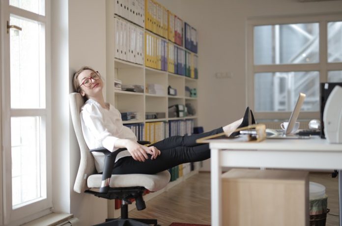 Calm Woman in Office