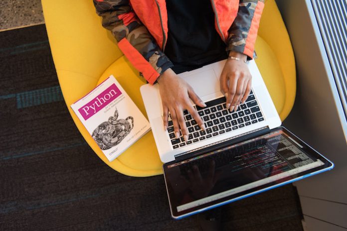 Woman Working on Laptop