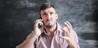 Angry Man on Phone