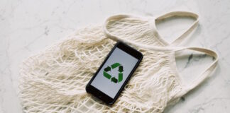 Reusable Bag and Smartphone