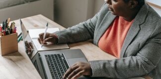 Businesswoman Writing