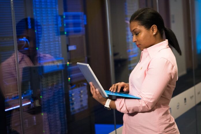 Woman at Data Room