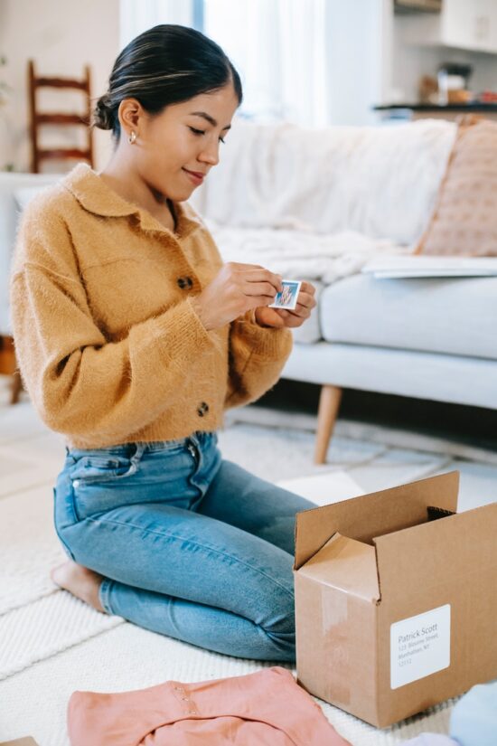 Woman with Box