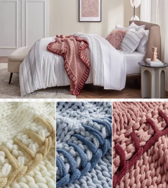 Bedsure Chunky Knit Blanket