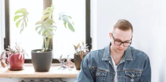 Man working at home