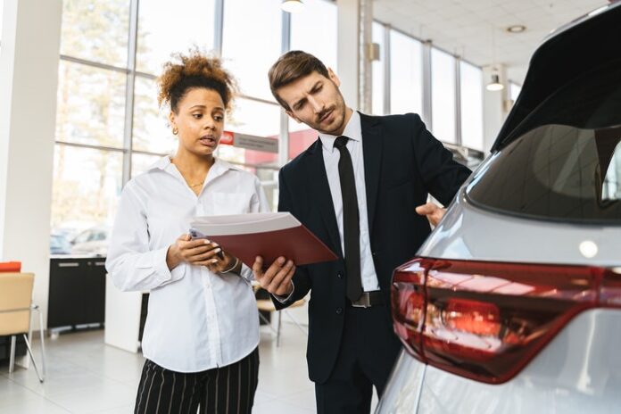 Person buying a used car