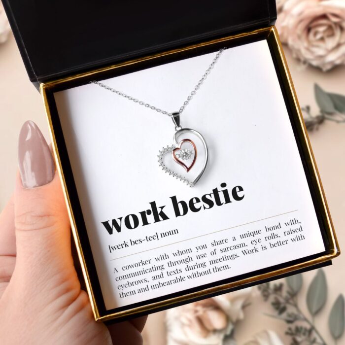 Aphrodites Work Bestie Noun-Luxe Heart Necklace