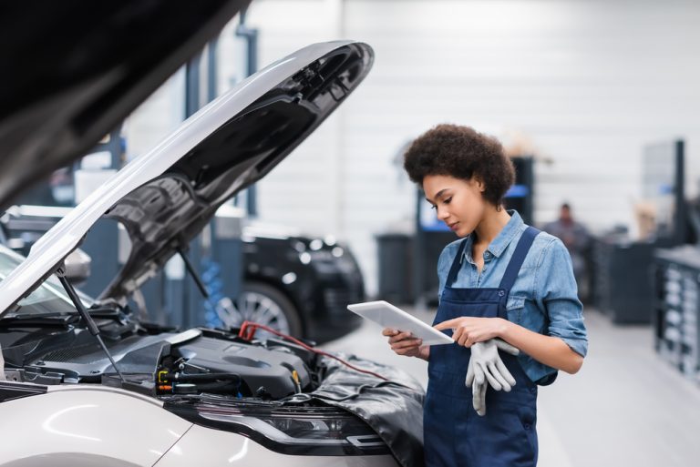 Mechanic in auto repair shop