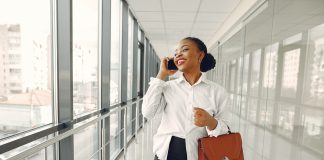 Person talking on the phone