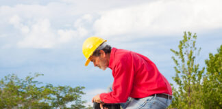 Worker on Roof