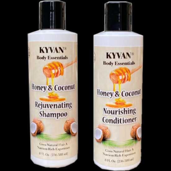 KYVAN’s Honey & Coconut Rejuvenating Shampoo & Nourishing Conditioner Set