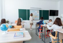 Teacher in classroom