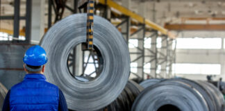 Business Person Working with Steel