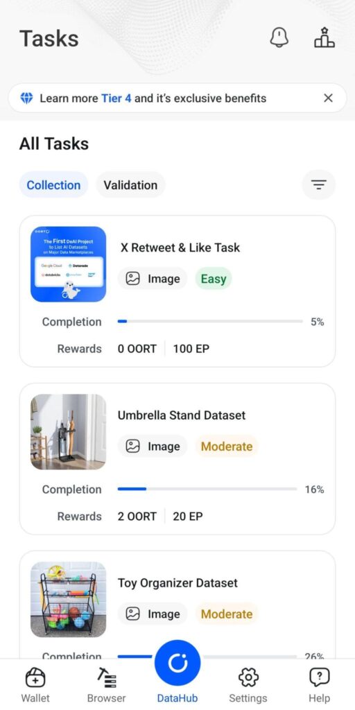 tokens or crypto rewards