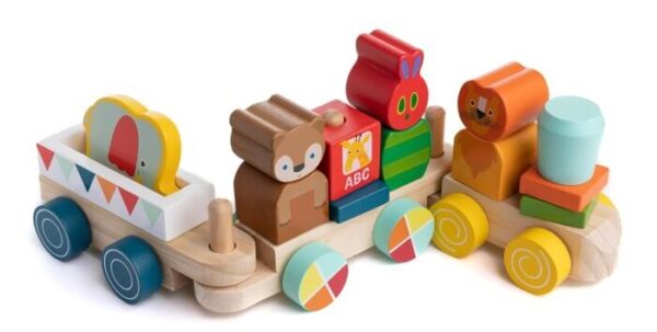 KIDS PREFERRED World of Eric Carle The Very Hungry Caterpillar Wooden Train Set,