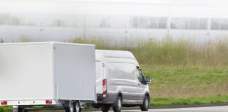 How to Prevent Trailer Theft Anywhere Secured utility trailer at dusk