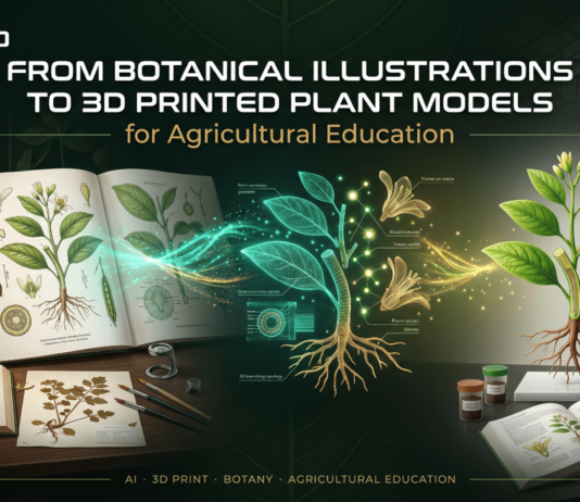 From Botanical Illustrations to 3D Printed Plant Models