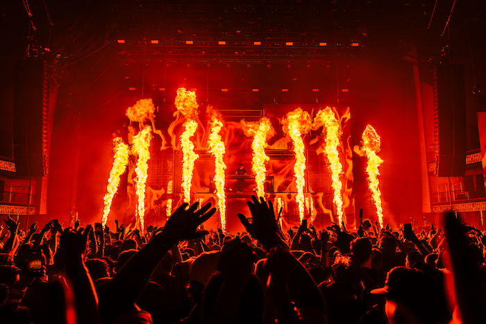 Sound in Motion pyrotechnics enhance a Minneapolis EDM show.