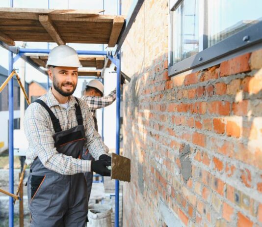 Exterior renovations for home businesses with a modern entrance