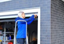 Garage door security for a home business
