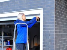 Garage door security for a home business