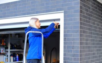 Garage door security for a home business