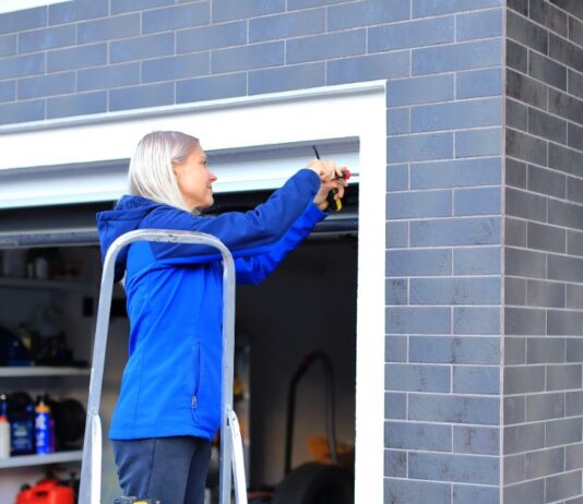Garage door security for a home business