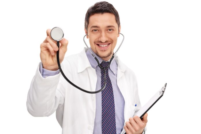 Small business owner comparing health insurance plans