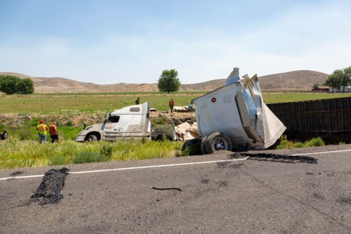 St. Louis Rollover Truck Accident St. Louis rollover truck accident involving a commercial truck