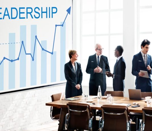 High-performance leaders and CEOs discussing business strategy